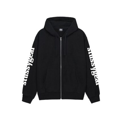Sweat à capuche zippé Stussy Gear Noir