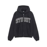 Sweat à capuche zippé Stussy Outline Noir